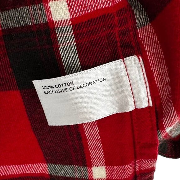 Duluth Trading Co Free Swing Red Plaid Cotton Flannel Shirt Size Medium - Picture 4 of 5
